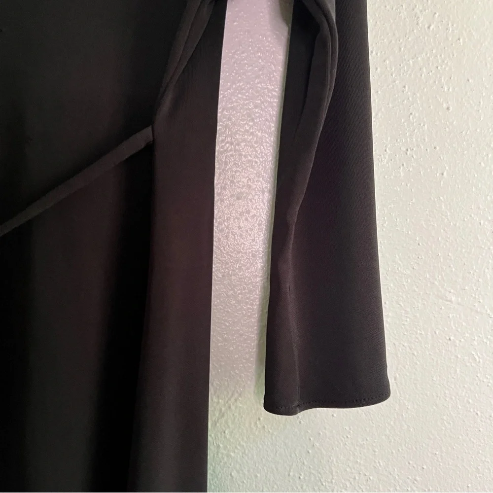 GAP black, long-sleeved dress with waist sash. Sz S. Preowned. Like new.